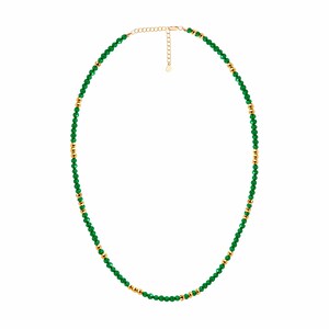 Anokhi Green Onyx Round Beads Necklace NKK35
