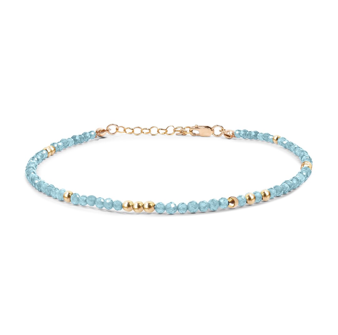 3MM Gold Beaded Anklet