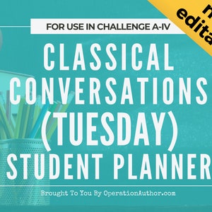 Challenge TUESDAY Student Planner [UPDATED & EDITABLE]