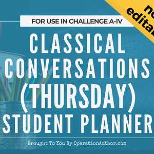 Challenge THURSDAY Student Planner [UPDATED & EDITABLE]