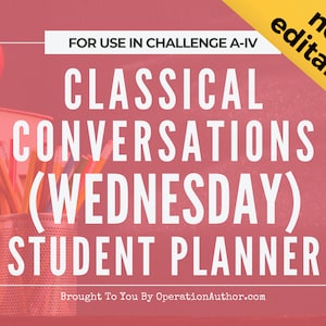 Challenge WEDNESDAY Student Planner [UPDATED & EDITABLE]