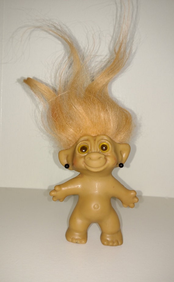 Vintage 1960s 2.5'' Tab Troll Doll Yellow Eyes Two Etsy