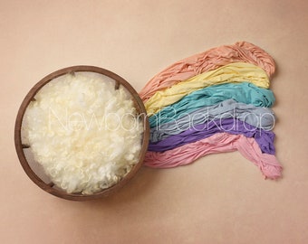 Rainbow Digital Backdrop, Rainbow Baby Photography Props, Newborn Digital Backdrop, Newborn Wool Props, Wool Photography Props, Rainbow