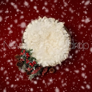 Newborn Digital Backdrop, Christmas Newborn Digital Background, Newborn Bed Digital Backdrop. Newborn Photography Props, Christmas Digital