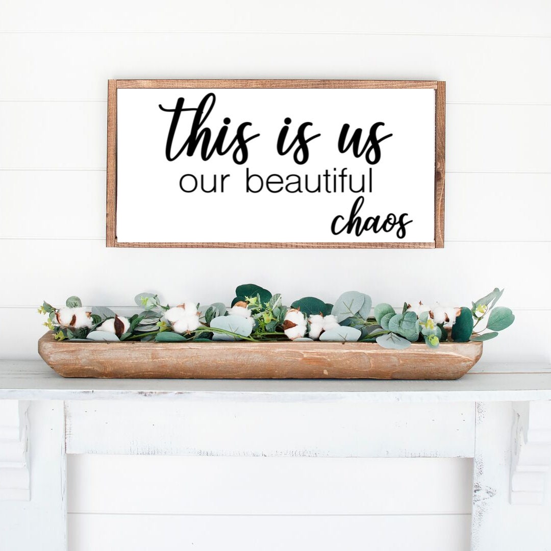 This is Us Wood Sign, Family Wooden Sign, Mantle Decor, Family Room ...