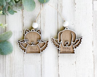 Custom Pet Memorial Ornament, Cat Loss Gift, Pet Remembrance Ornament, Personalized Pet Ornament