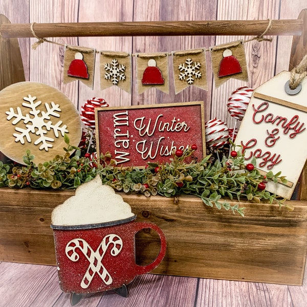 Winter Tiered Tray Etsy