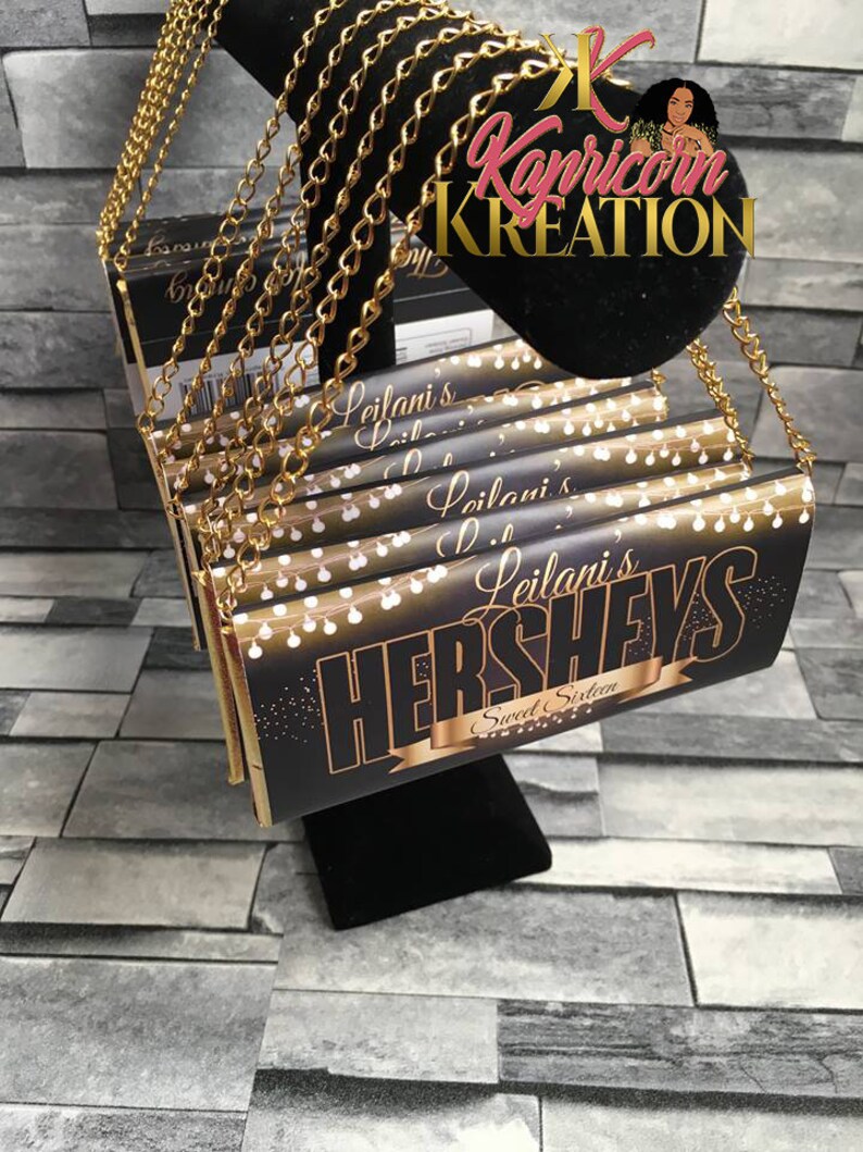 Sweet 16 Candy Bar Purses Birthday Party Favors Custom Party Etsy