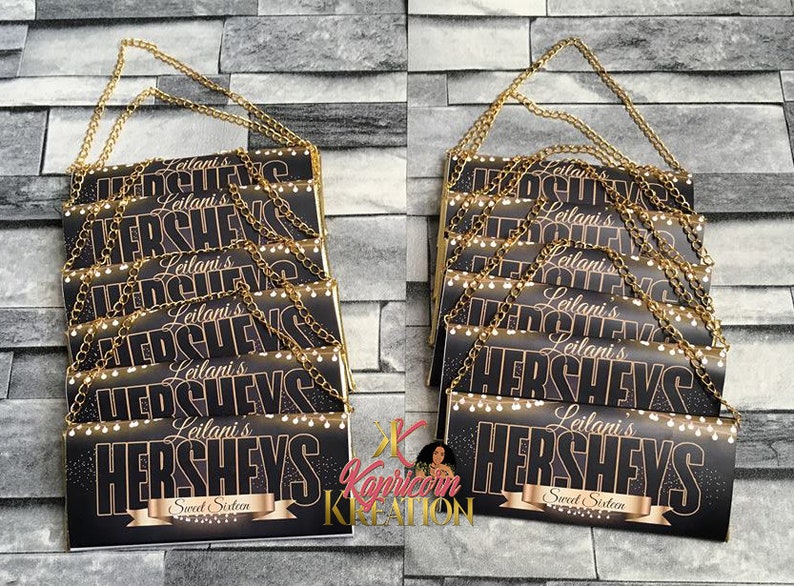 Sweet 16 Candy Bar Purses Birthday Party Favors Custom Party Etsy