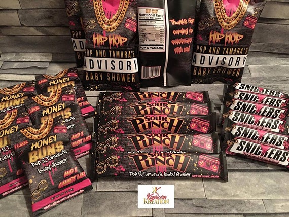 Hip Hop Party Favors Birthday Supplies Personalized Chips Etsy