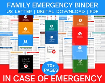 Family Emergency Binder - In Case of Emergency Binder - Life Planner Printable / Death Planner - What If Binder - Family Organizer