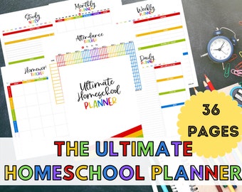 Ultimate Homeschool Planner, Homeschool Printable, Homeschool Schedule, Homeschool Planner Printable, Homeschool Planner Digital PDF