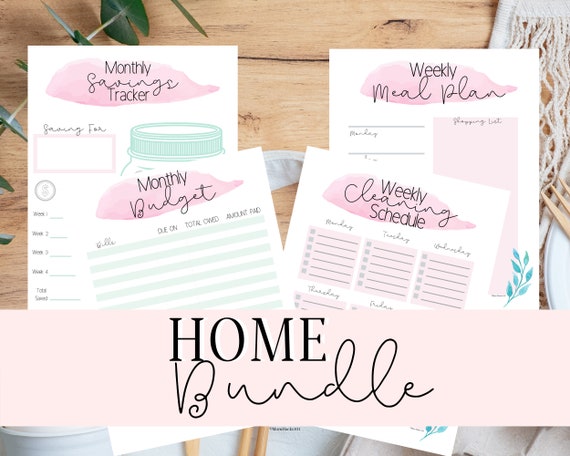 Household Planner Printables Household Digital Binder Home | Etsy