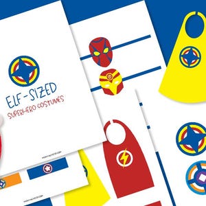 Déguisement elfe super héros, accessoires elfes, taille elfe, elfe de Noël, accessoires elfes, activités elfes, cape elfe facile à imprimer téléchargement immédiat