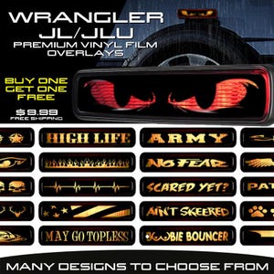 3rd Brake Light Overlays for All Jeep Wrangler JL JLU Models! - Free Shipping! - Buy 1 Get 1 Free!