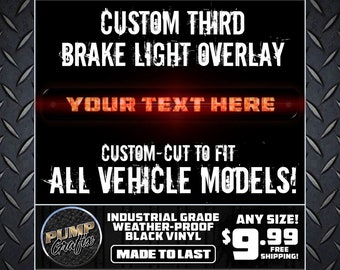 3rd Brake Light Cover - 3rd Brake Light Vinyl Film Overlay - Custom-Cut for ANY Vehicle! - Free Shipping!