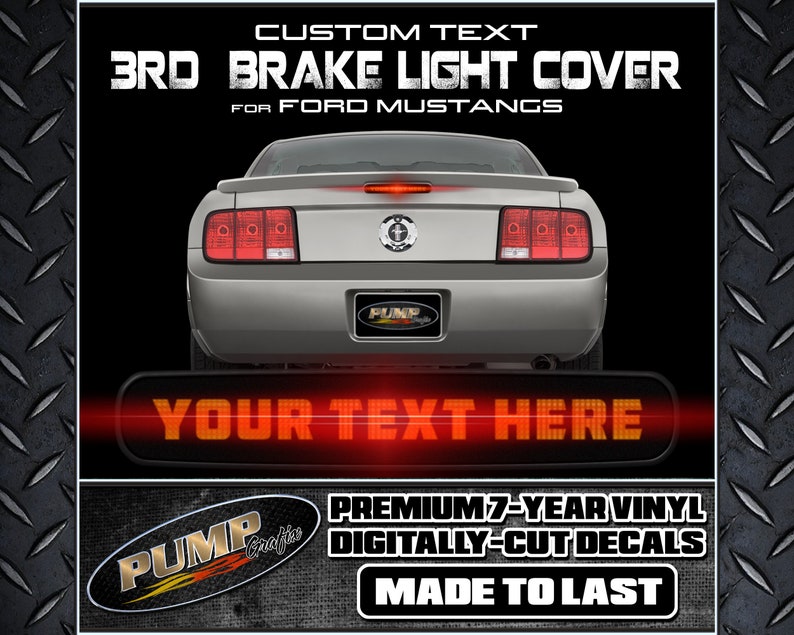 Custom 3rd Brake Light Overlay for Ford Mustangs Free Etsy