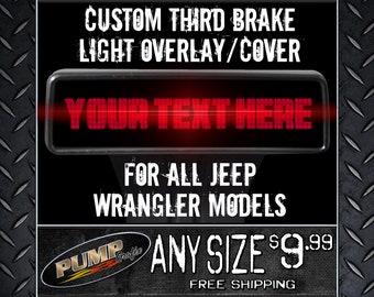 Superposition de 3e feu stop personnalisée pour tous les modèles Jeep Wrangler ! - Livraison gratuite! Couvercle de troisième feu stop Jeep Wrangler