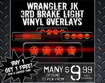 ¡Superposiciones para la tercera luz de freno para todos los modelos Jeep Wrangler JK! - ¡Envío gratis! - ¡Compra 1 y llévate 1 gratis!
