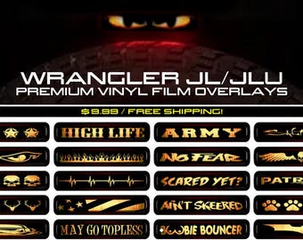 3rd Brake Light Overlays for All Jeep Wrangler JL JLU Models! - Free Shipping! - Buy 1 Get 1 Free!