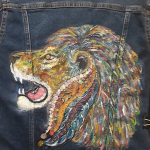 Hand painted denim jacket