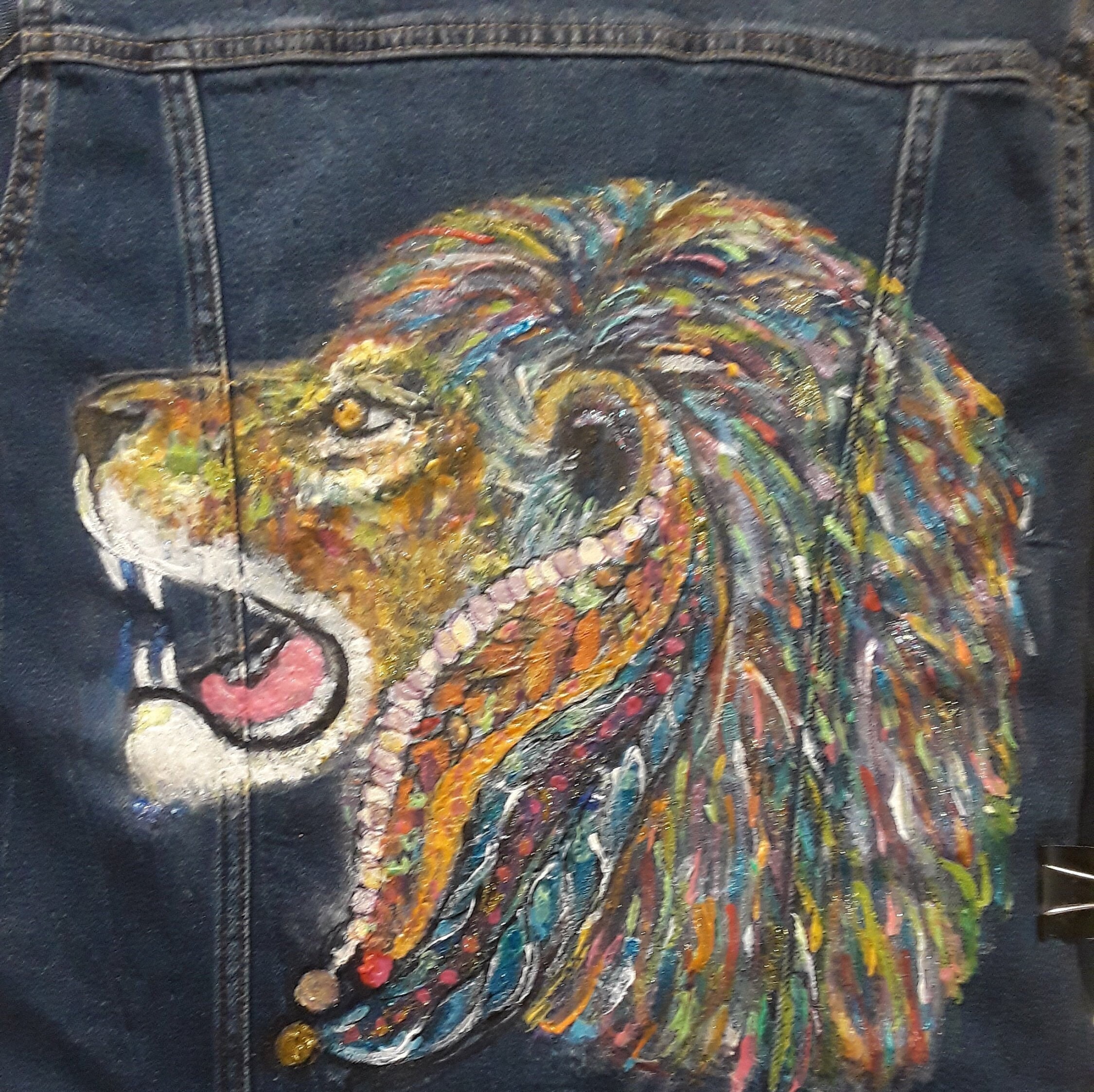 Hand Painted Denim Jacket - Etsy