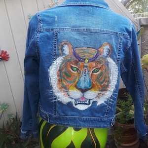 Big cat denim jacket