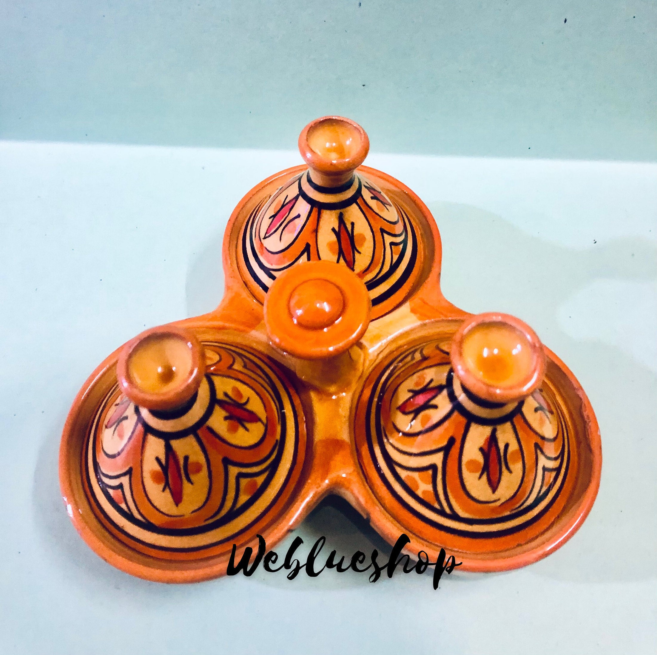 Kleine tajine voor kruiden kleurrijke Tajin kruiden Triple Etsy