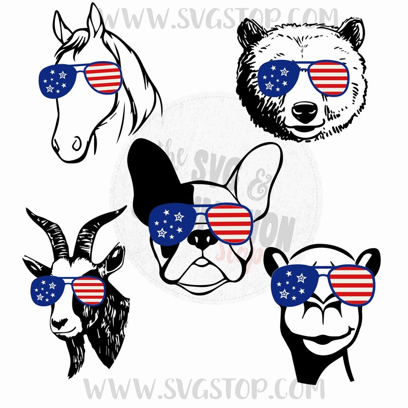 Download American Flag Animals Bundle July 4th Sublimation Design ...
