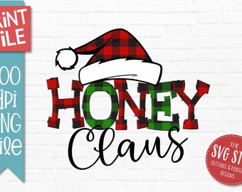 Honey Claus PNG Christmas Sublimation Design