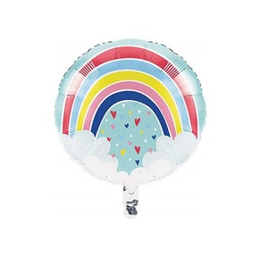 Rainbow Foil Balloon 18&quot; - Rainbow Party Decorations, Baby Shower Decorations, Rainbow Metallic Balloon, Birthday Decorations