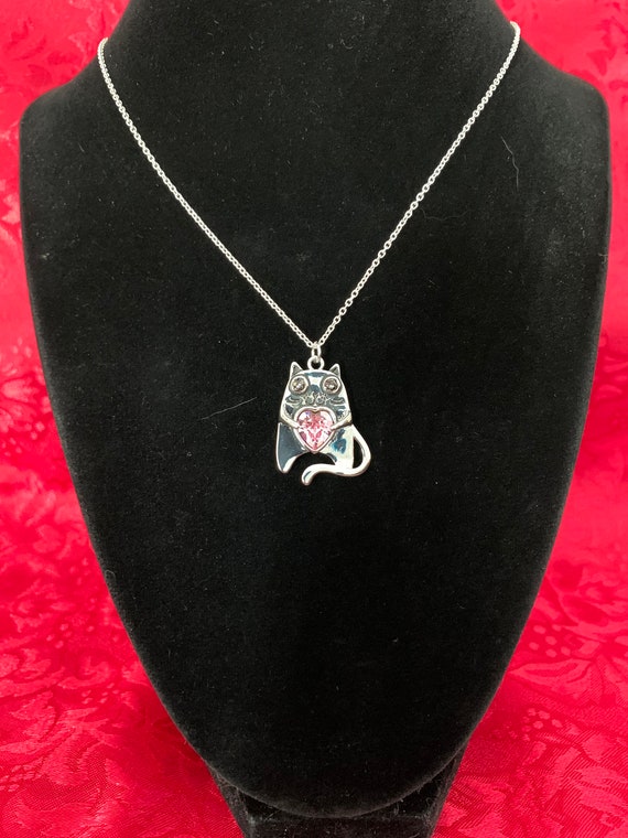 Swarovski cat necklace Clearance