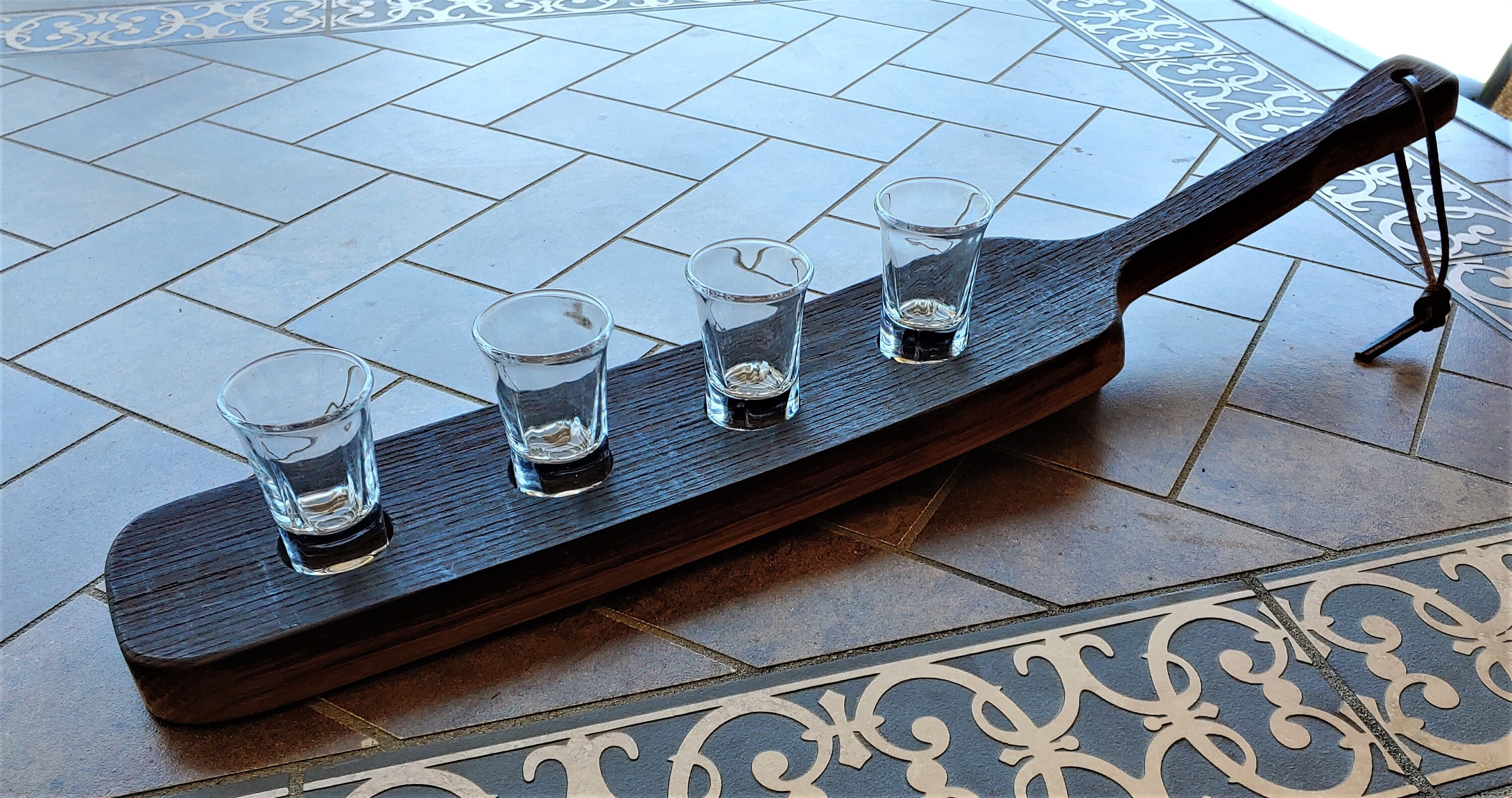 Shot Glass Paddle Shot Glass Flight Spirits Sampler Etsy