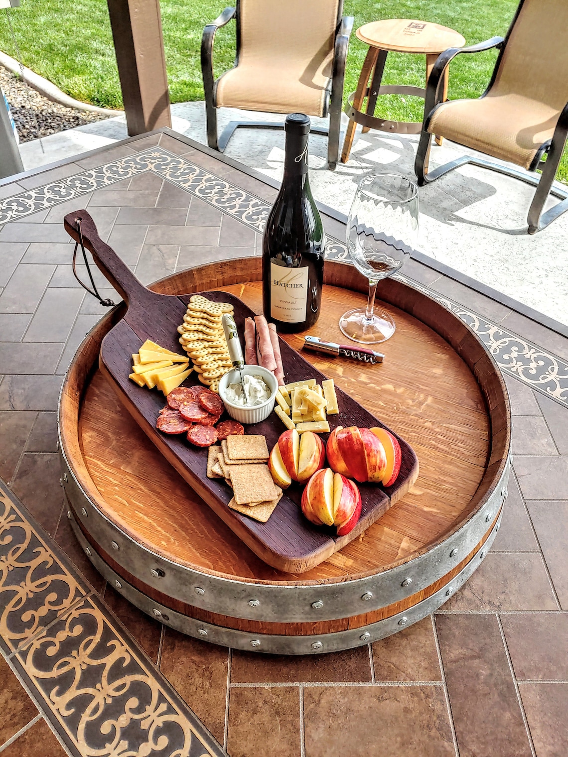 Charcuterie Board Wine Stave Barrel Stave Serving Tray Etsy