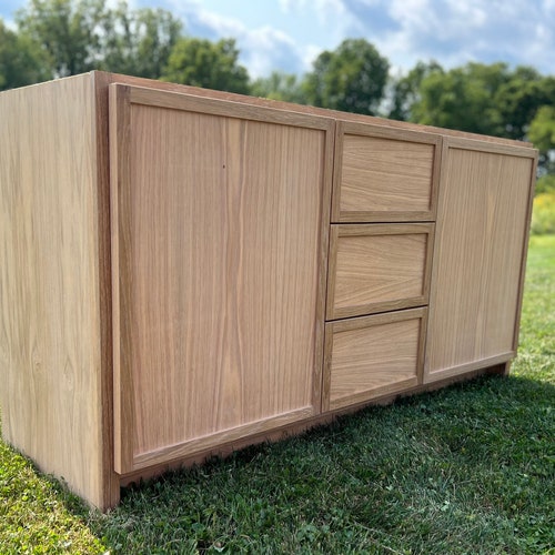 Tapered White Oak Double Vanity Base Etsy