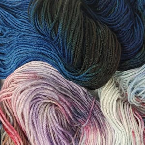 Mystic Fjord: Hand-Dyed Sock Yarn | Fingering Weight, Superwash Merino and Nylon Blend - Machine Washable