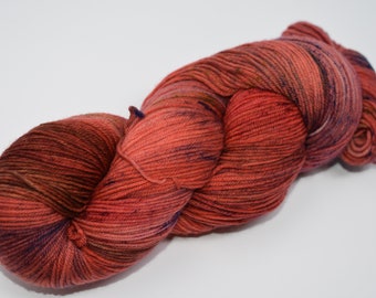 Orange Handspun Yarn 3 Birthday Present Gold Yellow Firework Dragon Volcano Lava Flames Fire 50g Knitting Crochet