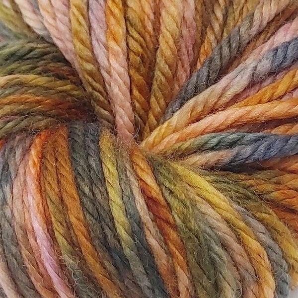 Autumn Color Yarn "Fall Chill": 100% Machine Washable, Hand-Dyed Superwash Merino Wool, Bulky Next to Skin Soft, Perfect for Fall Crafting