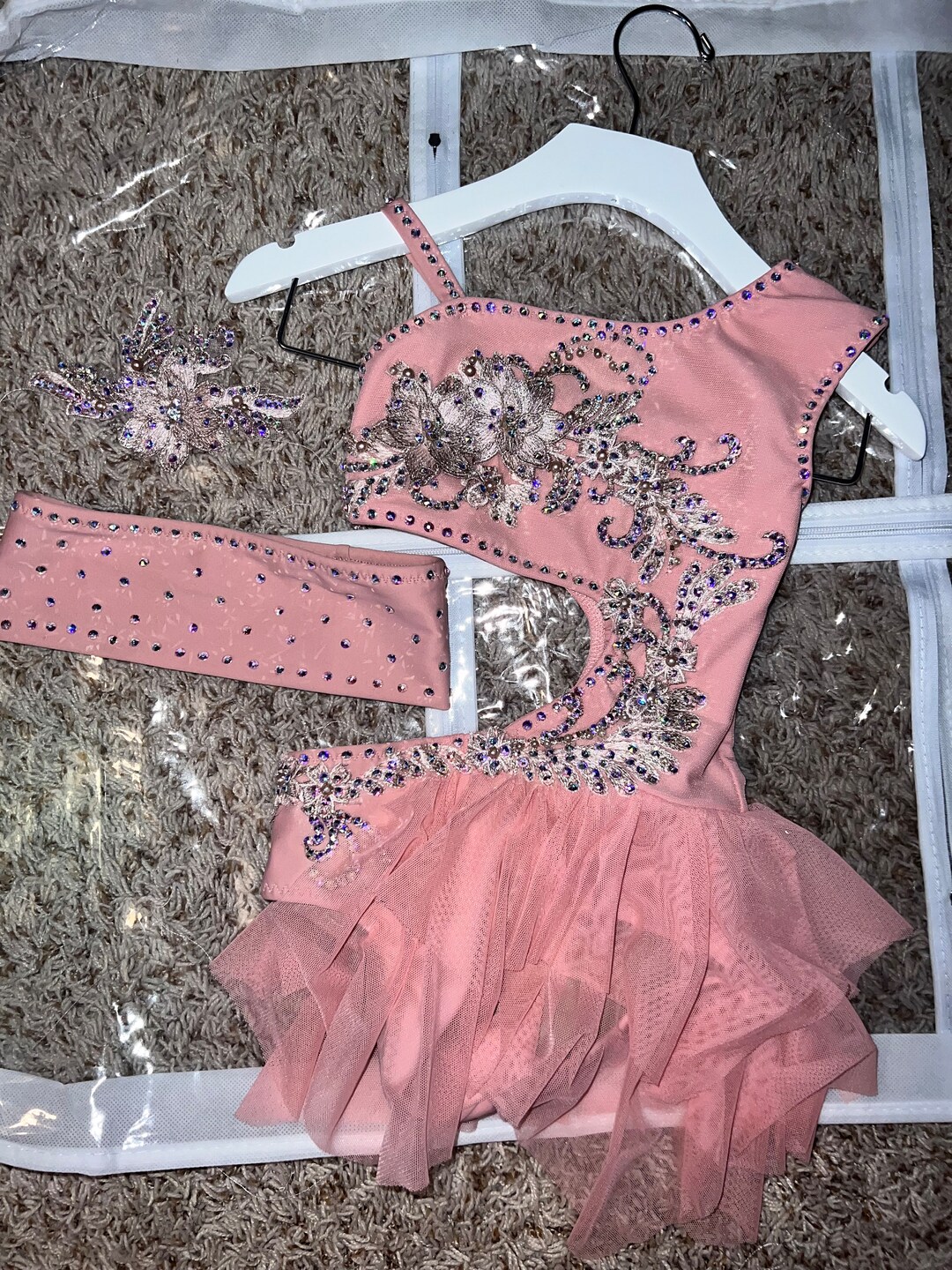 Girls Custom Stoned Dance Costume Etsy