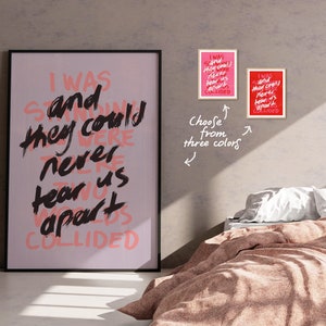 INXS Never Tear Us Apart Impresión lírica / Michael Hutchence Quote Art / Wall Art Lyric Poster / Music Lover Gift - Letras de canciones / Decoración del hogar
