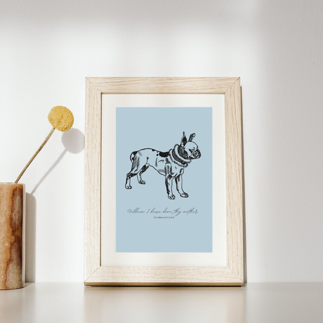 PRINTABLE Shakespearean Insult Poster With Victorian Dog, 8.5x11 Light ...