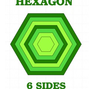 Hexagon Paper Flower Bases: 7 Sizes, DIY Templates (PDF Pattern)