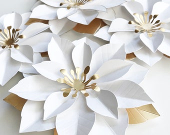 Flor de Pascua de papel: Plantilla DIY (PDF y SVG)