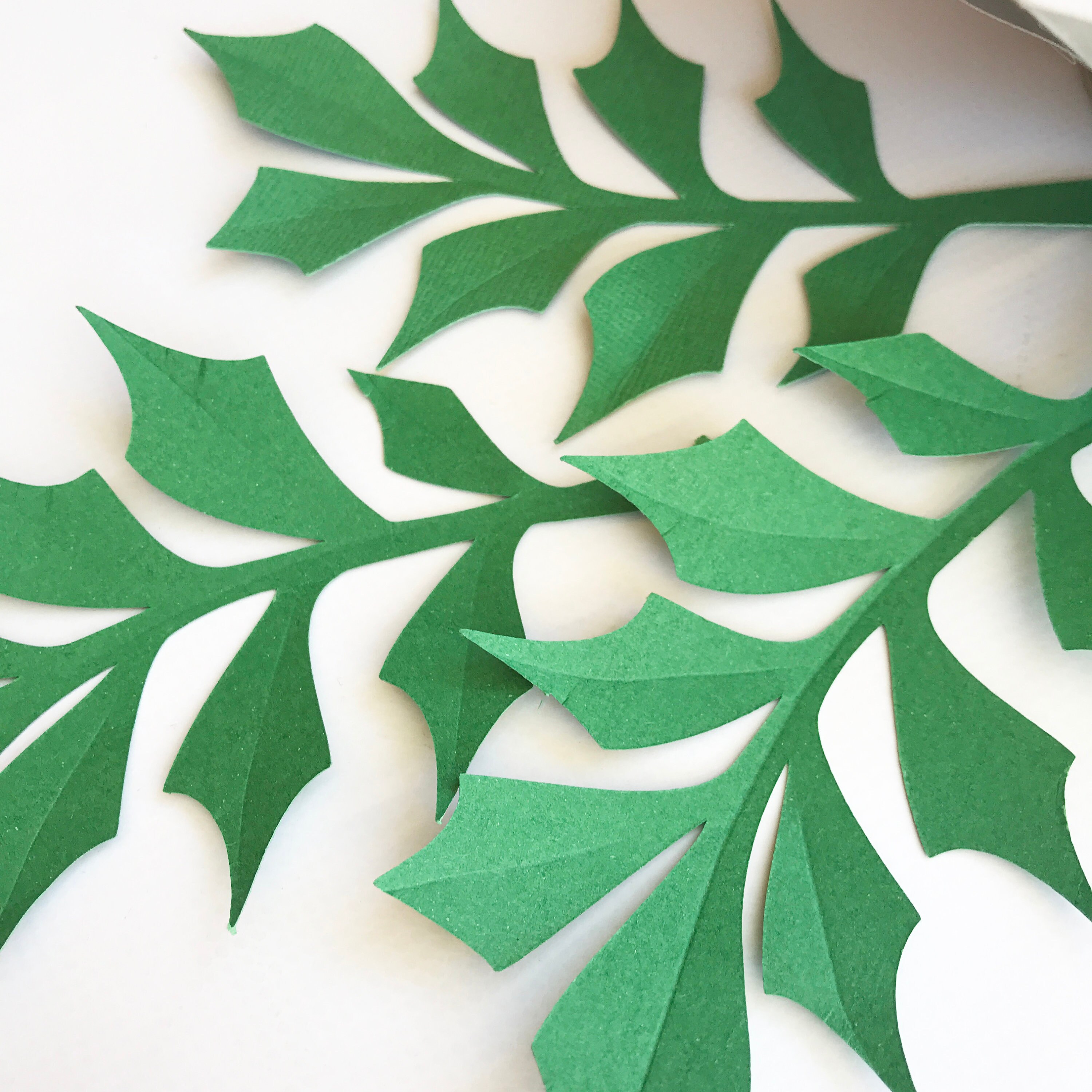Christmas Leaf Template Christmas Paper Flowers SVG Leaf | Etsy
