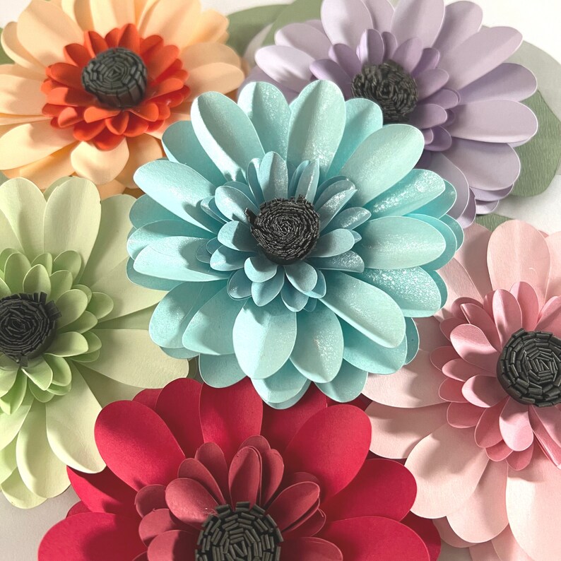 Flower Template DIY Paper Flower Making Paper Flowers Etsy