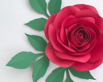 DIY Paper Flower Leaf Template (SVG, PDF)
