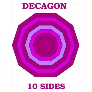 Bases | Paper Flower Base | Flower Template Base | Decagon Base |  10 Sided Base | Making Paper Flowers | Base Pattern | PDF Paper Flower