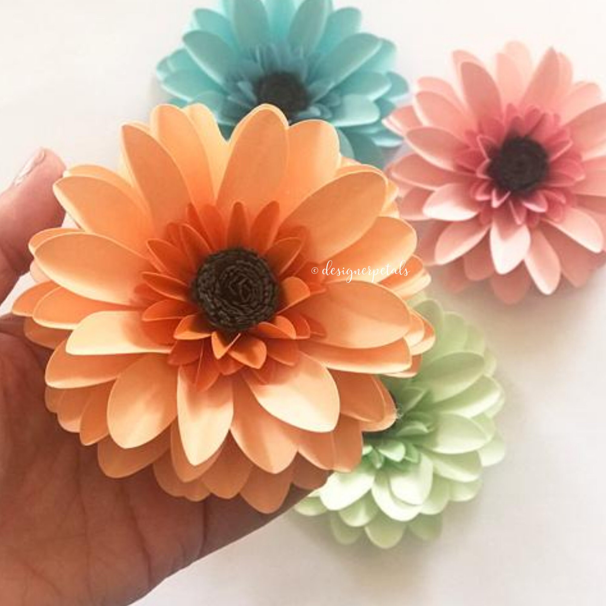 Flower Template DIY Paper Flower Making Paper Flowers Paper Gerbera Easy Paper Flowers 3D