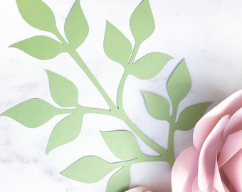 PDF & SVG Leaf Template | Leaves | Leaf Pattern | Printable Paper Flower Leaf | Flower Templates