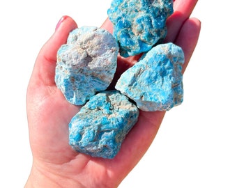 Blue Apatite raw chunks